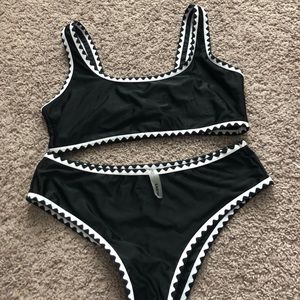 embroider trim bikini